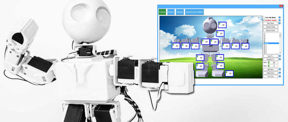 A robot holding a pose.