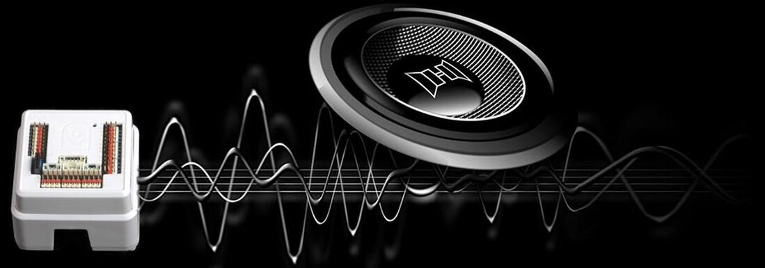 Robot streaming audio of music, voices and sound fx